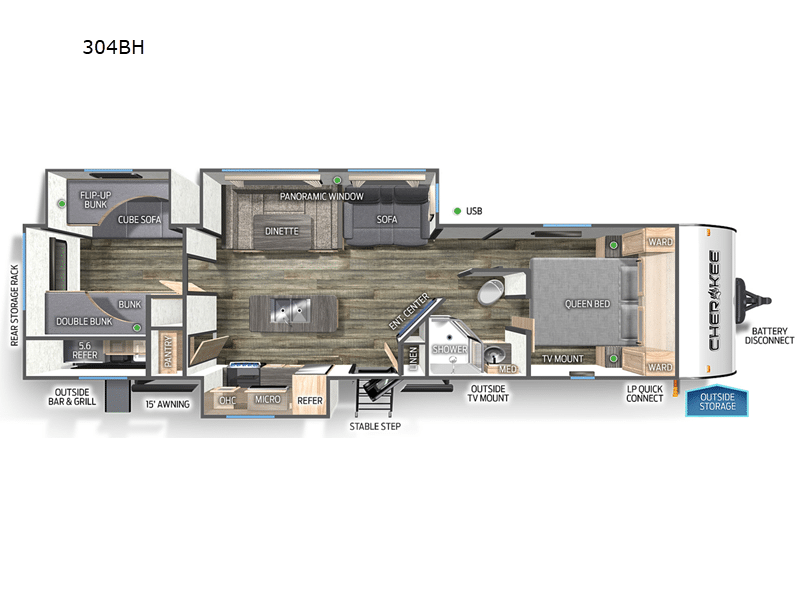 CHEROKEE BLACK LEBEL 304BHDL 2023